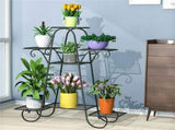 Stable 7 Tier Metal Plant Stand Flower Pot Rack Display Holder Shelf Home Garden V767-XJJ465-G2