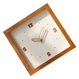 Wall Clock Battery Powered Fashionable Square Minimalist Wooden Clock Silent Modern Clock Decorative V1294-YM0901-3115240110812
