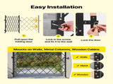 Single Folding Security Gate, Lockable Scissor Gate with 360 degree Swivel Casters, Outdoor V952-GZDZDAQM63398ECAH001V0