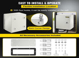 NEMA Steel Enclosure, 25 x 20 x 15 cm NEMA 4X Steel Electrical Box, IP66 Waterproof & Dustproof, V952-DQXJSTCFS25X20X15V0