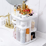 360 Rotating Makeup Organizer, Large Capacity Cosmetic Storage for Bedroom and Bathroom, White V1188-MS-617-113