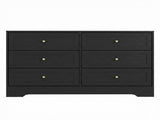 Artiss 6 Chest of Drawers Tallboy Cabinet - LEIF Black FUR-U-CDR-6D-BK-AB