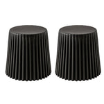 Artiss 2x Bar Stools Cupcake Plastic Foot Stool Black AI-PP-STOOL-C-BK