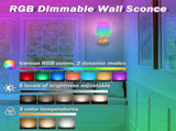 Battery Operated Wall Sconces Set of 2, Rechargeable Cordless LED Lights V1263-JX-5775