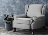 Artiss Recliner Armchair Grey Fabric Domini RECLINER-A6-LIN-GY