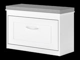 Levede 60cm Shoe Rack Storage Cabinet Bench Cosy Padded Seat Organiser Cupboard EA0290-WH-AU