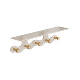 Darzheoy Wall Mounted Coat Rack with Shelf, 14 inches White Wood Floating Shelf for Entryway, V1189-WXFWAL-20260326-02594