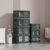 Plastic Storage Box, 32L Foldable Storage Box, With Lid And 4 Stackable Wheels, For Clothes Toys, V1188-MS-227-1772