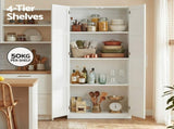 Artiss 2x Buffet Sideboard Cabinet Pantry Hutch Kitchen Storage Organiser White FUR-W-WR03-WH-ABX2