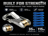Rope Tightener & Guyline Tensioner - Heavy Duty Retractable Paracord with Alloy Carabiner V1370-AZ4-18847
