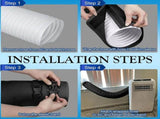 Adjustable Portable Air Conditioner Duct Insulation Wrap, 13 to 15 cm V1237-ZY-908-230