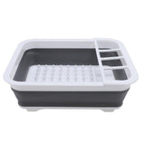Foldable Dish Drying Rack Food Grade PP TPR Portable Dinnerware Drainer Organizer for Kitchen RV V1294-YM0901-3118240246111