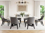 Artiss Dining Chairs Set of 6 Linen Fabric Grey BA-TW-V17-DIN5901-GYX6