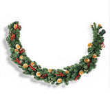 Jingle Jollys 1.8M Christmas Garland Pre-lit LED Pine Cones Berries Xmas Decor XM-TR-GAR-GD-6FT-LED