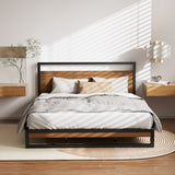 Artiss Bed Frame Queen Size Metal Bed Frame DANE MBED-C-DANE-Q-BK-AB