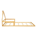 Pine Wood Floor Bed House Frame for Kids and Toddlers V63-843091