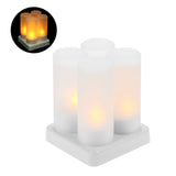 Rechargeable LED Flickering Flameless Candles Tealight Candles Lights with Frosted Cups Charging V1294-YM0901-H19839UK-4