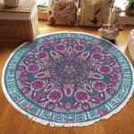 SOGA 120cm Mandala Area Rug for Living Room Lounge, Bedroom, Anti-slip Doormat, Home Decor CARPETYH02LGE