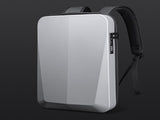 Silver Premium Hard Shell Business Backpack with TSA Lock and USB Charging Port, Waterproof Laptop V888-ELOSUNG17226