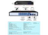 UL-TECH 1080P Security Camera System 8CH DVR with 8 CCTV Square Cameras CCTV-8C-8S-BK