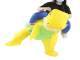 Yellow Dinosaur Inflatable Costume Half Body Model Weird Dinosaur Shape Inflatable Costume Middle V1294-YM0703-3115230046312