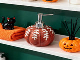 Halloween Pumpkin Soap Dispenser Ceramic Refillable Lotion Pump Bottle For Fall Bathroom Kitchen V1369-AZ3-W-14968