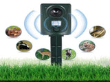 Ultrasonic Animal Deterrent Solar Powered Waterproof Outdoor Training Aid for Garden Yard Dark V1189-LC-RY-00010