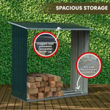 Wallaroo Wood Storage Shed Galvanized Steel - Green GSF-BSW-WSS-GN