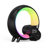 Smart LED Table Lamp, Ambiance Lamp with Bluetooth Speaker, Music Calendar Light Alarm Clock, APP V1237-ZY-715-152