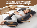 Giselle Bedding Pregnancy G-Shaped Full Body for Back and Belly Support Maternity PILLOW-MAT-J-VEL-GY