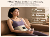 EMS Microcurrent Pulse Waist Massage Belt with Graphene Heating & Lumbar Support, Foldable & V1341-ZY-VP6ESSZV-B