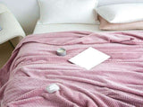 Cooling Blanket Milk Fleece Lattice Jacquard Blanket Summer Cold Single Nap Blanket for Sofa Bed V1294-YM0716-3117220176715