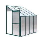 Greenfingers Greenhouse 2.52x1.27x2.13M Lean-to Aluminium Polycarbonate Green House Garden Shed GH-ALU-252X127-GN-AB