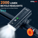 Rechargeable LED Bike Light Set Black V728-OBA1005006966320593