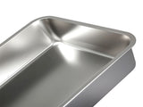 Pawz Stainless Steel Cat Litter Box Big Cats Kitten High Sided Easy Clean White PT1393-WH-AU