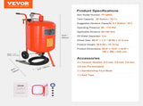20 Gallon Blaster, 60-110 PSI High Pressureblaster, Portable Abrasive Blasting Tank, Air V952-PSG20JL6125PUWXFKV0