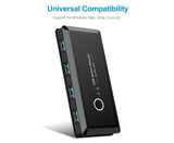 USB 3.0 Switch Selector 2 Computer Sharing 4 Devices for Keyboard Mouse Printer Black V1263-JX-1101