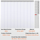 VEVOR Strip Curtain, 84" Height x 60" Width, 0.08" Thickness, 10PCS Clear PVC Strip Door Curtain, V952-PZMLPZGHMPTLGSM0PV0