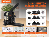 Button Maker Machine, 1/1.25/2.28 inch 3-in-1 Pin Maker, Installation-Free Badge Punch V952-SL253258MM300D5JWV0