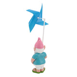 Garden Gnome Statue with Big Windmill Yard Art Sculpture Resin for Indoor Outdoor Patio Lawn Garden V1294-YM0901-3111240259311