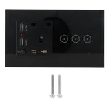 3 Gang WiFi Wall Switch Socket Panel with USB Ports APP Remote Control AC V1294-YM0901-3114210035911