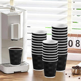 500x Triple Wall Coffee Cups Disposable Takeaway BPA Free Paper Bulk in Black V563-PA1216-25-20QTY-1BOX