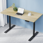 Artiss Standing Desk Motorised Electric Dual Motor White Oak 120CM HASD-B-M10-BKDF-NTDB-120