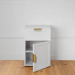 PORTO BEDSIDE TABLE - WHITE - HAMPTONS - PULL BRASS V164-ECS13WHB03G