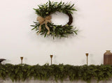 Artificial Olive Wreath 45cm Front Door Greenery Wreath with Olive Leaves Beans for Spring Home V1294-YM0901-250113FB03-1