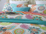 Embroidered Regal Lily Pattern 3 Pc Bedspread & Pillow Cover Set V745-AC080754Q13U
