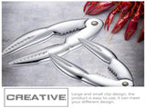 Set of 3 Plated Crab Leg Crackers Made from High-Grade Stainless Steel for Seafood Enthusiasts V1369-AZ3-W-21652