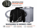 3XL Size Winter USB Heated Windproof Soft Fleece Warm Jacket for Men and Women 8 Zones Graphene & V888-ELOSUNG52561