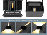 Wall light - cube lamp - Outdoor lamp - for indoor and outdoor use - black - industrial - LED lamp V1188-MS-313-0070