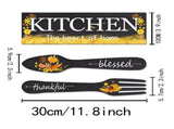3 Pieces Sunflower Kitchen Decor Spring Decorations Blessed Thankful Wooden Hanging Sign Sunflower V1189-LWWAL-20260325-00439